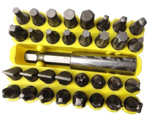 JGO. X33 PZAS. PUNTAS MIXTAS INTERCAMBIABLES 1/4