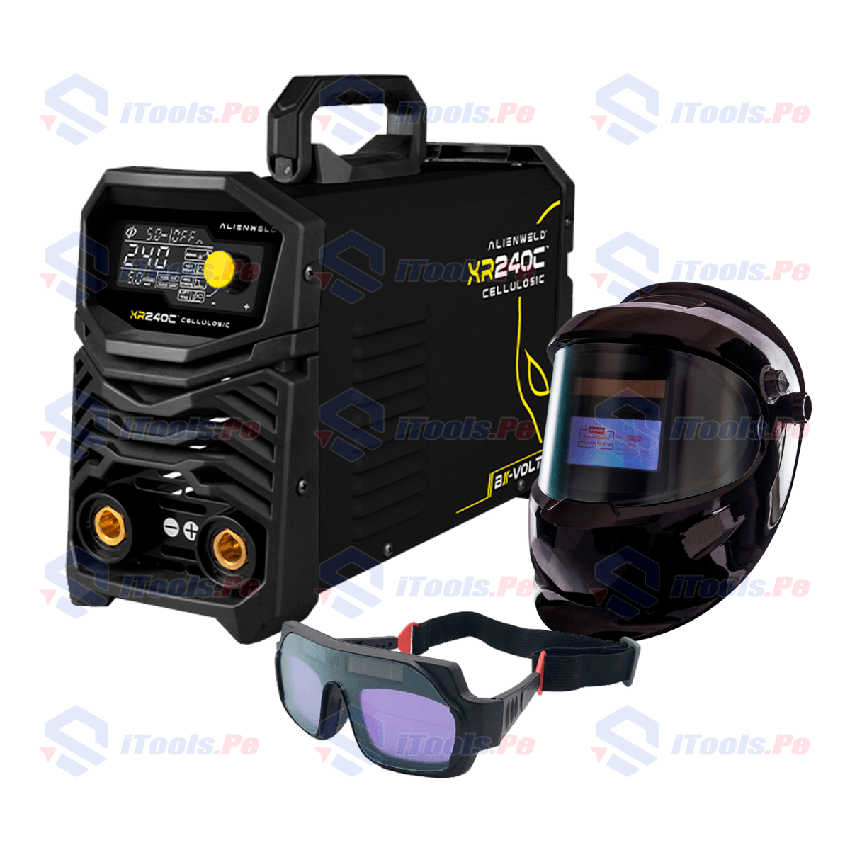 PACK SOLDADORA ALIENDWELD SMAW / LIFT TIG XR240C + CARETA FOTOSENSIBLE + LENTES PARA SOLDAR FOTOSENSIBLES1