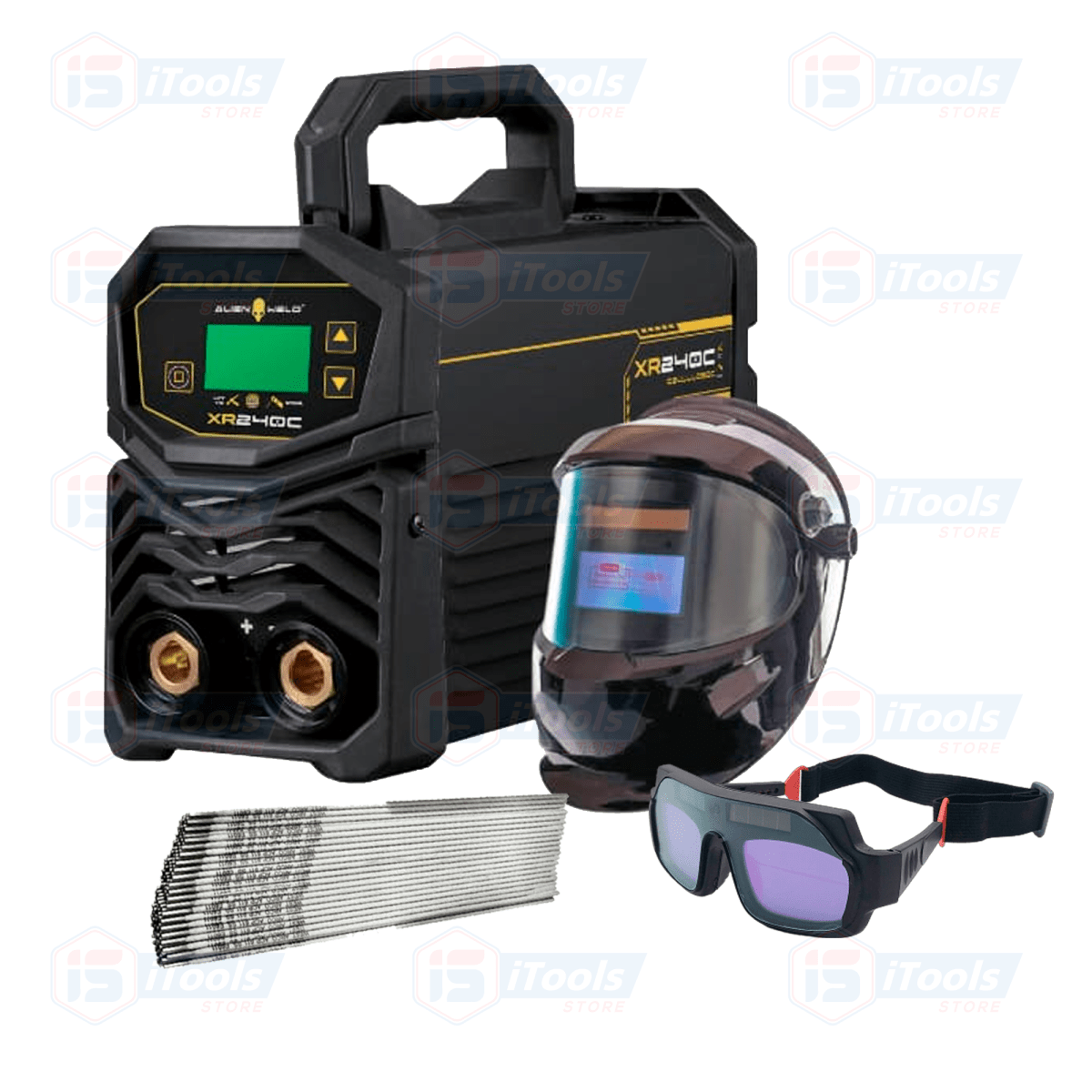 SOLDADORA ALIENWELD MIG/TIG XR240 + CARETA DE SOLDAR + LENTES FOTOSENSIBLE + 1KG DE VARILLA1