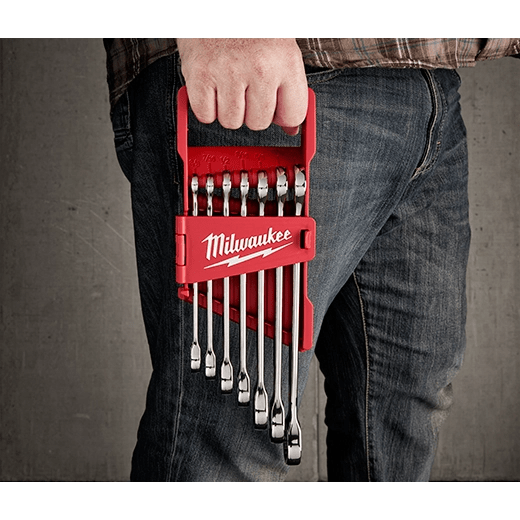 JUEGO DE LLAVES COMBINADAS CON RATCHET 7 PZS MILWAUKEE / 48-22-94065
