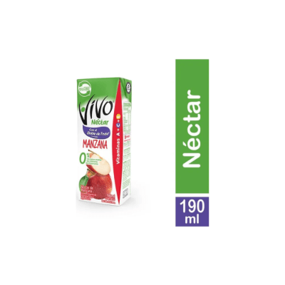 NÉCTAR SABOR MANZANA 190 ML VIVO1