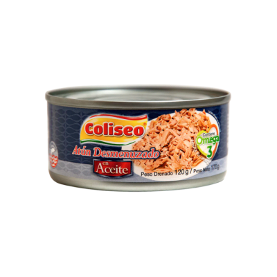ATÚN DESMENUZADO EN ACEITE 160 GRS COLISEO1