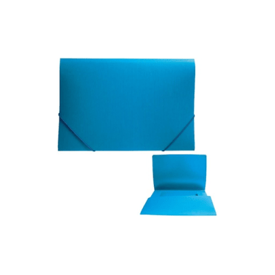 CARPETA CON ELÁSTICO COLOR AZUL DATA ZONE