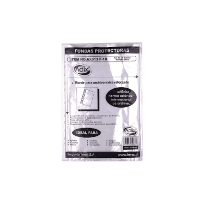 FUNDA TRANSPARENTE TAMAÑO OFICIO ADIX