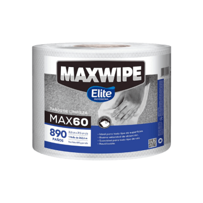 PAÑO MAXWIPE 60 BOBINA 890 UNIDADES ELITE PROFESSIONAL