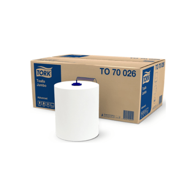 TOALLA DE PAPEL ADVANCE HOJA SIMPLE 6 ROLLOS 250 MTS TORK