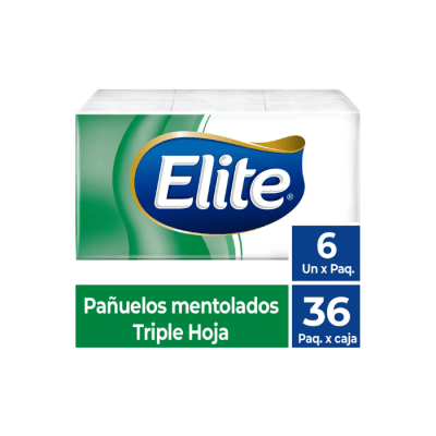 PAÑUELOS DESECHABLES TRIPLE HOJA CON ALOE VERA PACK X10 UN ELITE