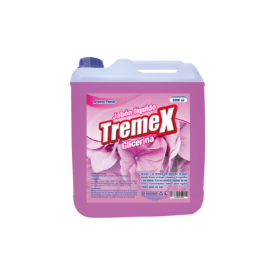 JABÓN LÍQUIDO CON GLICERINA AROMA FLORAL BIDÓN 5 LTS TREMEX1