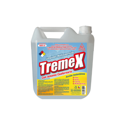 LIMPIADOR MULTISUPERFICIES CON AMONIO CUATERNARIO BIDÓN 5 LTS TREMEX1
