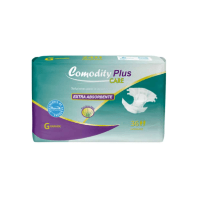 PAÑAL DE ADULTO TALLA G PAQUETE DE 36 UNIDADES COMODITY PLUS CARE1