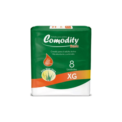 PAÑAL DE ADULTO TALLA XG PAQUETE X8 UN COMODITY BASIC1