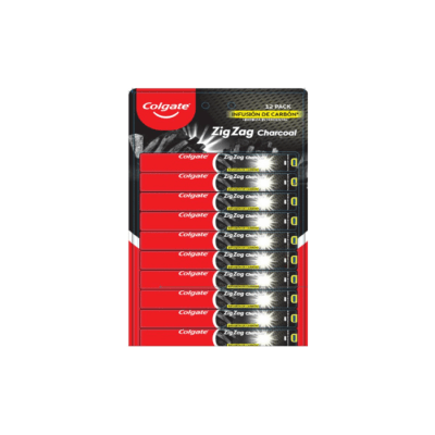 PACK CEPILLO DE DIENTES ZIG ZAG CHARCOAL 12 UNIDADES COLGATE1