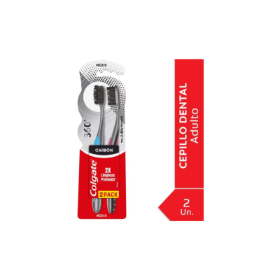 CEPILLO DE DIENTES 360° BLACK 2 UNIDADES COLGATE1
