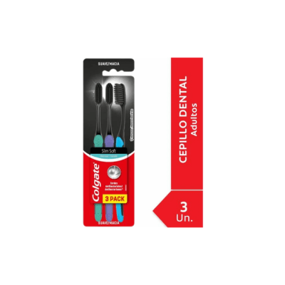 CEPILLO DE DIENTES SLIM SOFT BLACK SUAVE 3 UNIDADES COLGATE1