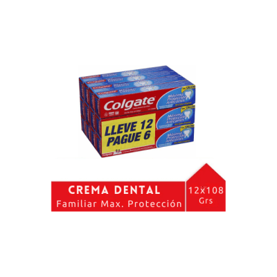PASTA DENTAL MÁXIMA PROTECCIÓN 108 GRS 12 UNIDADES COLGATE1