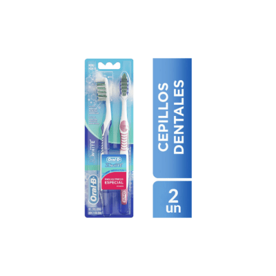 CEPILLO DE DIENTES ADVANTAGE RADIANT 3D WHITE 40 MEDIO 2 UNIDADES ORAL-B1