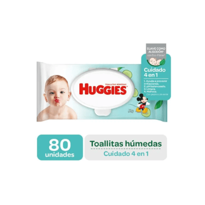 TOALLAS HÚMEDAS DISNEY 100 AÑOS ONE & DONE 80 UNIDADES HUGGIES