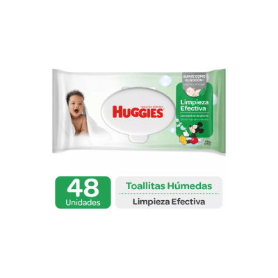 TOALLAS HÚMEDAS LIMPIEZA EFECTIVA 48 UNIDADES HUGGIES1