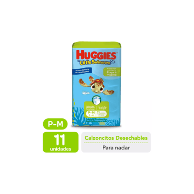 CALZONCITOS DESECHABLES PARA NADAR LITTLE SWIMMERS TALLA P/M PAQUETE DE 11 UNIDADES HUGGIES1