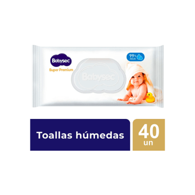 TOALLA HÚMEDA SÚPER PREMIUM PAQUETE DE 40 UNIDADES BABYSEC1