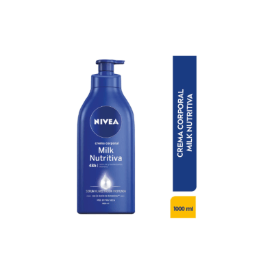 CREMA CORPORAL 5 EN 1 MILK NUTRITIVA 1 LT NIVEA