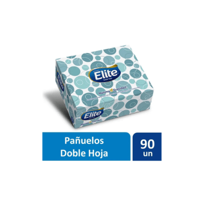 PAÑUELO FACIAL INDIVIDUAL DOBLE HOJA CAJA X90 UN ELITE