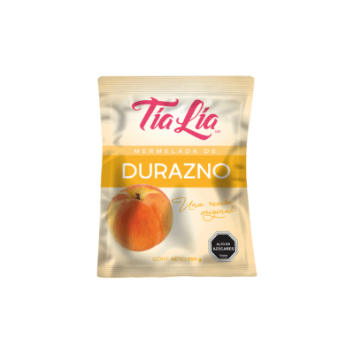 MERMELADA SABOR DURAZNO 250 GRS TIA LIA1