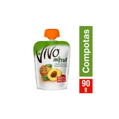 COMPOTA MIFRUT TRADICIONAL SABOR DURAZNO 90 GRS VIVO1