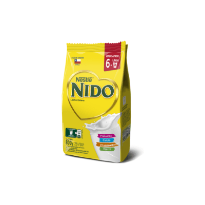 LECHE EN POLVO ENTERA 800 GRS NIDO