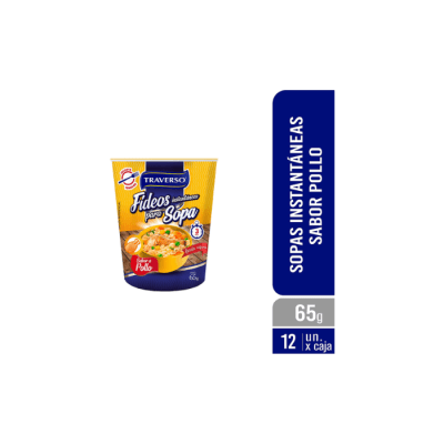 SOPA INSTANTÁNEA CON FIDEOS SABOR POLLO 65 GRS TRAVERSO1