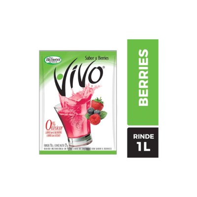 JUGO INSTANTÁNEO EN POLVO SABOR BERRIES 7 GRS VIVO1