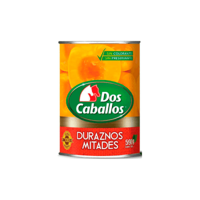 DURAZNOS EN MITADES 590 GRS DOS CABALLOS