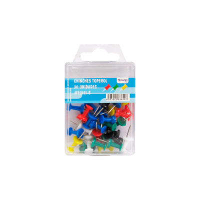 CHINCHES TOPEROL COLORES SURTIDOS CAJA DE 30 UN HAND1