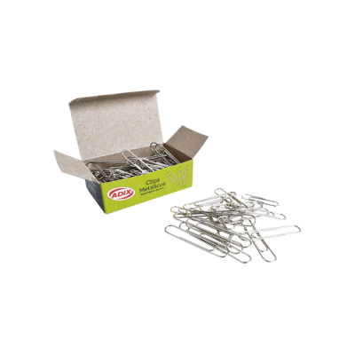 CLIP METÁLICO 80 MM PUNTA REDONDA CAJA DE 50 UN ADIX