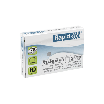 CORCHETES METÁL CROMADO 23/10 MM CAJA DE 1000 UN RAPID1