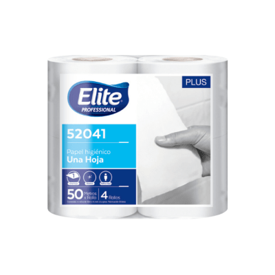 PAPEL HIGIÉNICO BAJO METRAJE DOBLE HOJA 4 ROLLOS 50 MTS ELITE