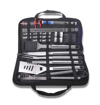 SET DE BBQ 25 PIEZAS EN BOLSA DE TELA