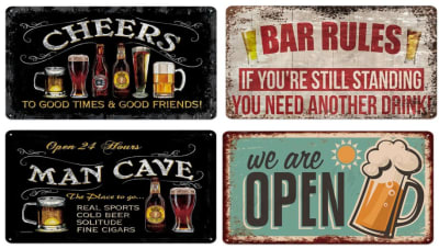 CARTELES METAL VINTAGE BAR