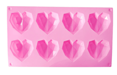 MOLDE PARA HIELOS DE CORAZONES (8 HIELOS)
