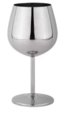 2 COPAS SPRITZ 500ML METAL SILVER