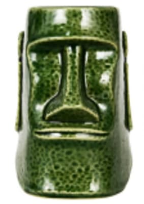 VASO TIKI MOAI 700ml VERDE1