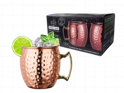 MOSCOW MULE 2 MUGS DE COBRE MARTILLADOS