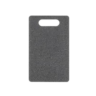 TABLA TIPO MARMOL NEGRA CON ASA 35X25 CM DIAMETRO