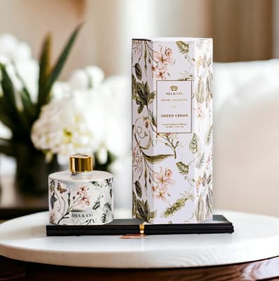 DIFUSOR AROMATIZANTE DE VARILLAS FRAGANCIA GREEN CEDAR