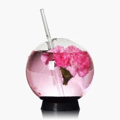 SET DE 2 COCTAIL GLASSESS DE 440ML ESFERA CON BASE NEGRA
