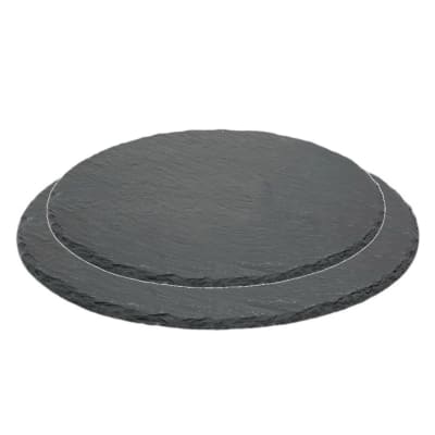 SET DE 2 TABLAS REDONDAS DE PIEDA DE 25 Y 30 CM