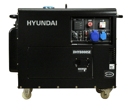 Generador Hyundai 6000W Partida Electrica Diesel Monofasico Cerrado ...