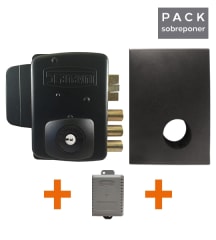 Cerradura Eléctrica para mampara, bodega, acceso principal + Caja Metálica + Transformador Eléctrico