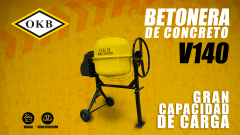 Betonera OKB 140Litros 550w 90Kg 2
