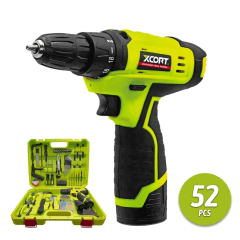 Taladro Inalambrico Xcort 12v 2bat Kit 52pz